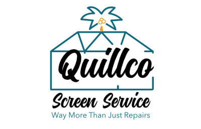 Quillco Logo (New) screen repair with screen and palm tree