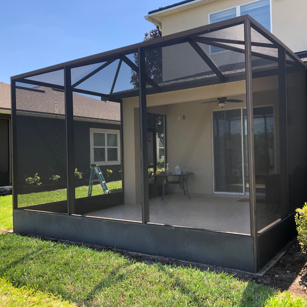 Screen enclosure built for back patio near Jacksonville FL